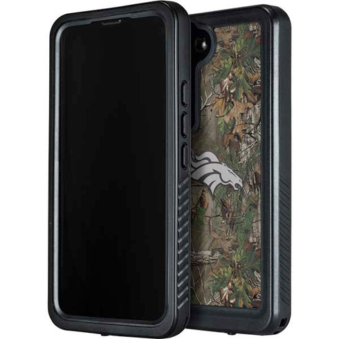NFL Denver Broncos Realtree Xtra Green Camo Galaxy S24 Plus Waterproof Case