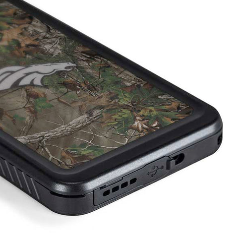 NFL Denver Broncos Realtree Xtra Green Camo Galaxy S24 Waterproof Case
