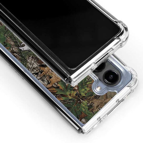 NFL Denver Broncos Realtree Xtra Green Camo Galaxy Z Fold5 5G Clear Case