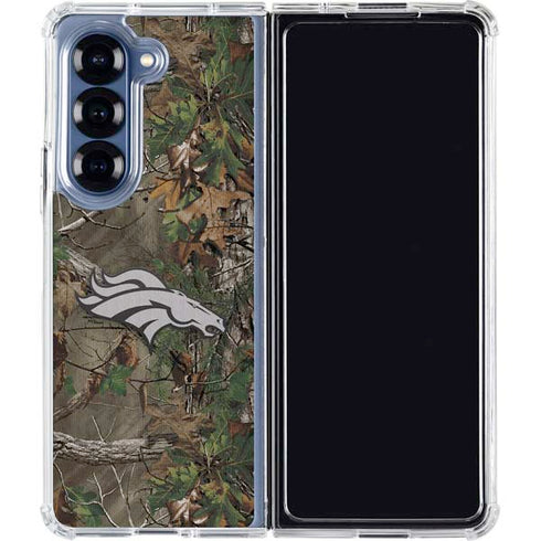NFL Denver Broncos Realtree Xtra Green Camo Galaxy Z Fold6 Clear Case
