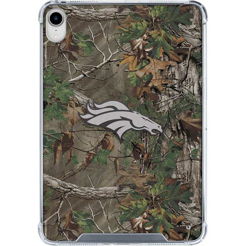 NFL Denver Broncos Realtree Xtra Green Camo iPad 11th Gen (2025) Clear Case