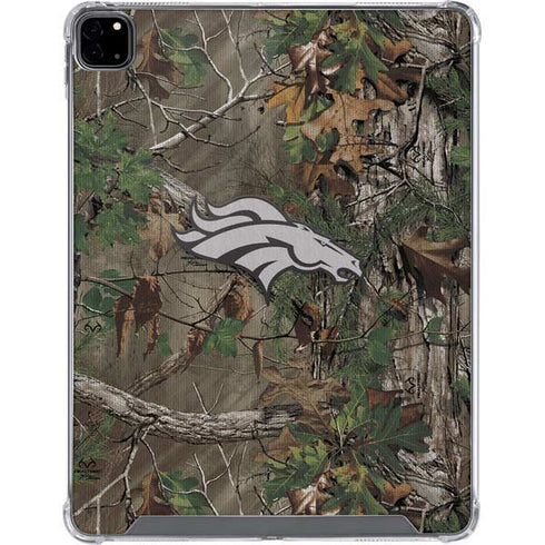 NFL Denver Broncos Realtree Xtra Green Camo iPad Pro 12.9in (2020) Clear Case