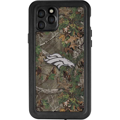 NFL Denver Broncos Realtree Xtra Green Camo iPhone 11 Pro Waterproof Case
