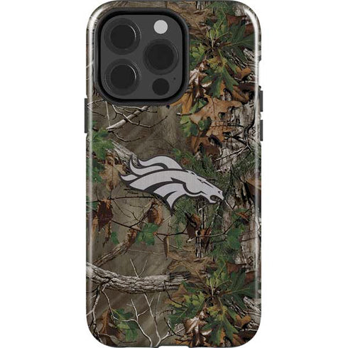 NFL Denver Broncos Realtree Xtra Green Camo iPhone 15 Pro Impact Case