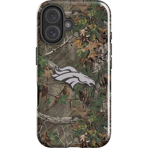 NFL Denver Broncos Realtree Xtra Green Camo iPhone 16 Plus Impact Case