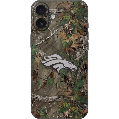 NFL Denver Broncos Realtree Xtra Green Camo iPhone 16 Plus Skin