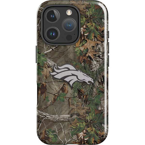 NFL Denver Broncos Realtree Xtra Green Camo iPhone 16 Pro Magsafe Impact Case