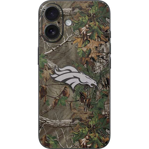 NFL Denver Broncos Realtree Xtra Green Camo iPhone 16 Skin