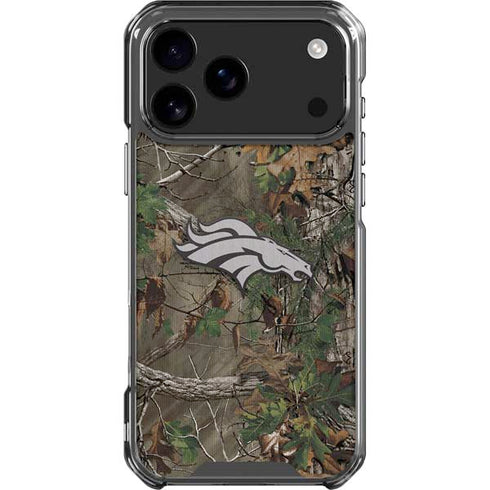 NFL Denver Broncos Realtree Xtra Green Camo iPhone 18 Pro Max Clear Case
