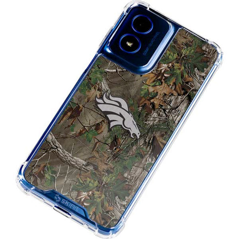 NFL Denver Broncos Realtree Xtra Green Camo Moto G 5G (2024) Clear Case