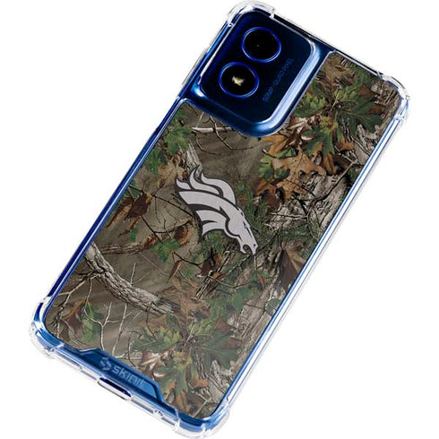 NFL Denver Broncos Realtree Xtra Green Camo Moto G Play 4G (2024) Clear Case