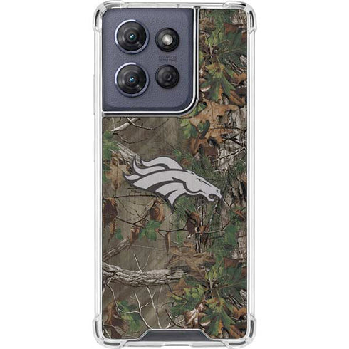 NFL Denver Broncos Realtree Xtra Green Camo Moto G Stylus 5G (2025) Clear Case