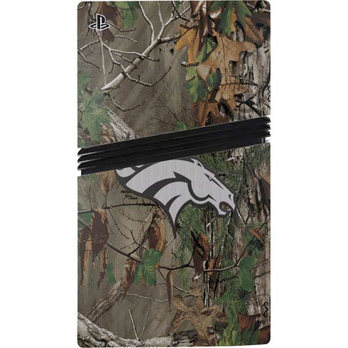 NFL Denver Broncos Realtree Xtra Green Camo PS5 Pro Disk Console Skin