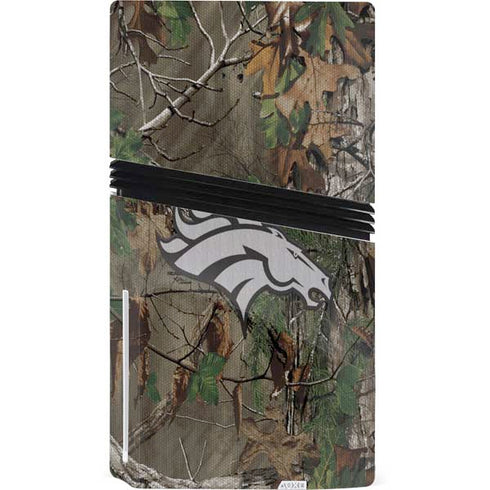 NFL Denver Broncos Realtree Xtra Green Camo PS5 Pro Disk Console Skin