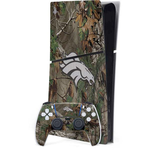 NFL Denver Broncos Realtree Xtra Green Camo PlayStation PS5 Skins