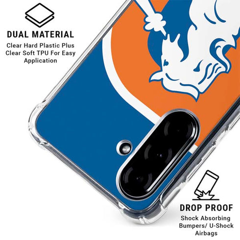 NFL Denver Broncos Retro Logo Galaxy A36 5G Clear Case