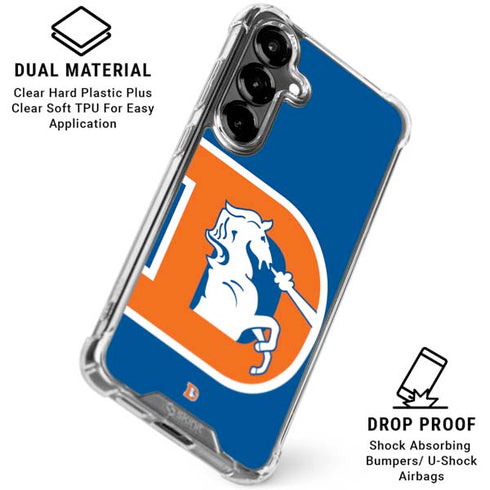 NFL Denver Broncos Retro Logo Galaxy S26 Clear Case