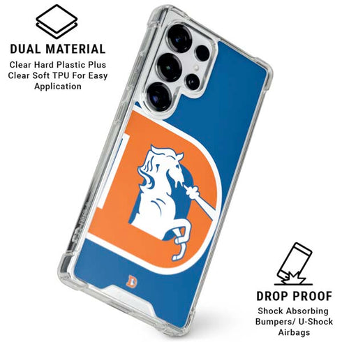 NFL Denver Broncos Retro Logo Galaxy S26 Ultra Clear Case