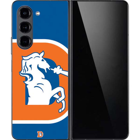 NFL Denver Broncos Retro Logo Galaxy Z Fold5 5G Skin