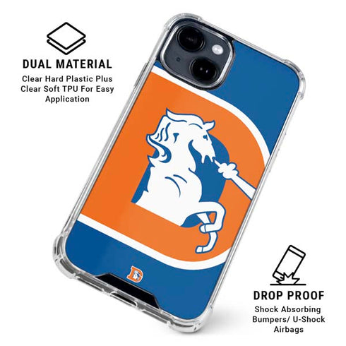 NFL Denver Broncos Retro Logo iPhone 15 Clear Case