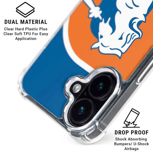 NFL Denver Broncos Retro Logo iPhone 16 Plus Clear Case