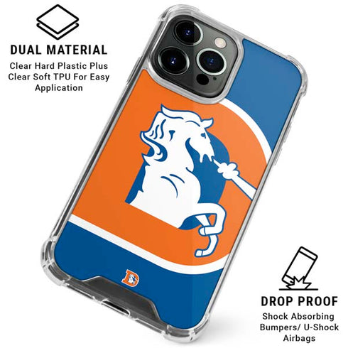 NFL Denver Broncos Retro Logo iPhone 16 Pro Max Clear Case