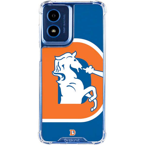 NFL Denver Broncos Retro Logo Moto G 5G (2024) Clear Case
