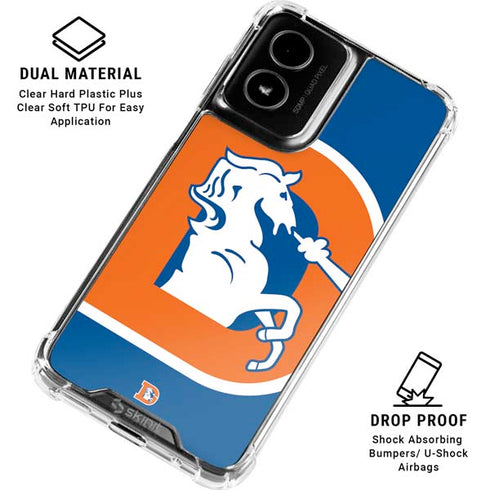 NFL Denver Broncos Retro Logo Moto G Power 5G (2024) Clear Case