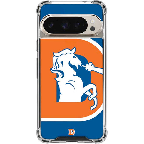 NFL Denver Broncos Retro Logo Pixel 9/9 Pro Clear Case