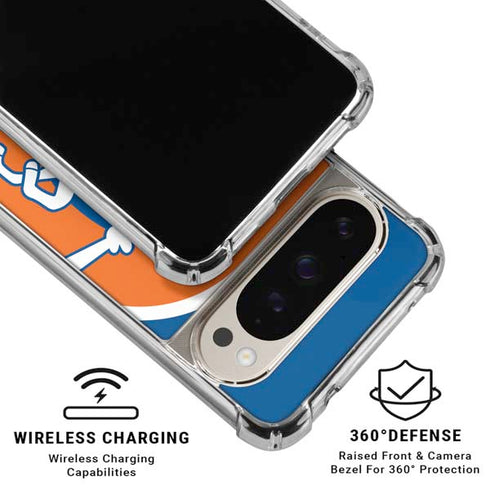 NFL Denver Broncos Retro Logo Pixel 9/9 Pro Clear Case