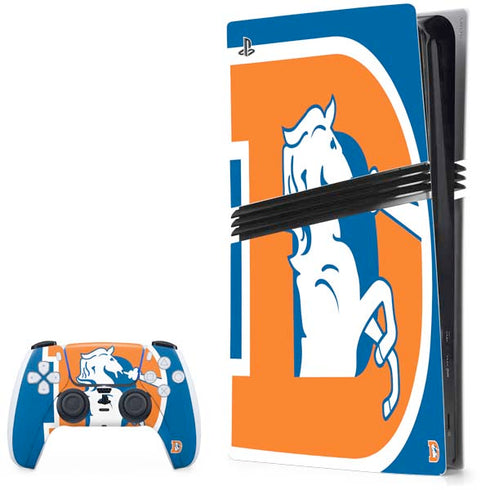 NFL Denver Broncos Retro Logo PS5 Pro Bundle Skin