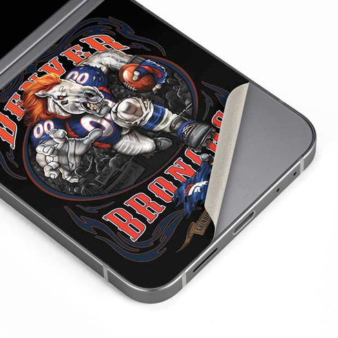 Liquid Blue NFL Denver Broncos Running Back Galaxy Z Flip6 Skin