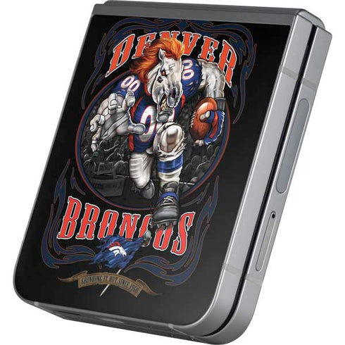 Liquid Blue NFL Denver Broncos Running Back Galaxy Z Flip6 Skin