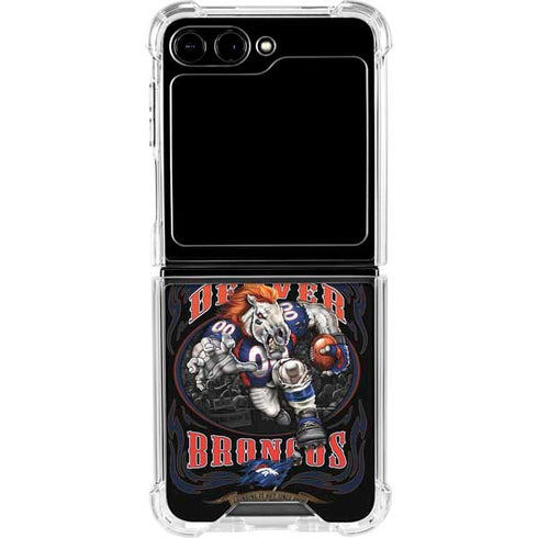 Liquid Blue NFL Denver Broncos Running Back Galaxy Z Flip6 Clear Case