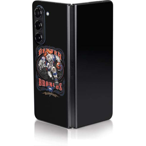 Liquid Blue NFL Denver Broncos Running Back Galaxy Z Fold5 5G Skin