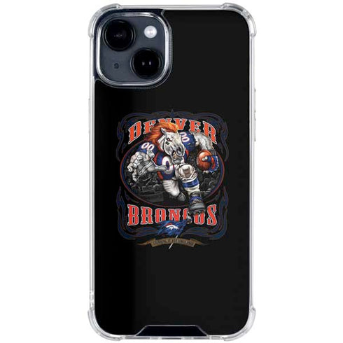 Liquid Blue NFL Denver Broncos Running Back iPhone 15 Clear Case