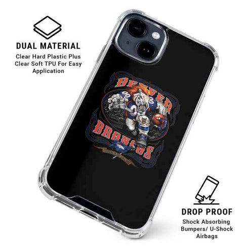 Liquid Blue NFL Denver Broncos Running Back iPhone 15 Clear Case