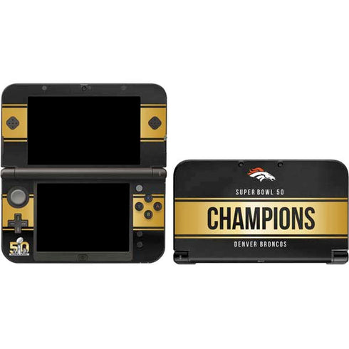 NFL Denver Broncos Super Bowl 50 Champions Black Nintendo Skins
