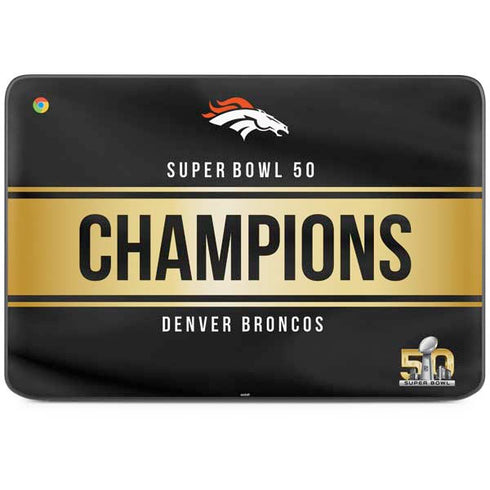 NFL Denver Broncos Super Bowl 50 Champions Black HP Chromebook Skin