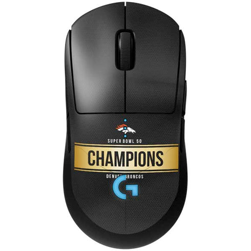 NFL Denver Broncos Super Bowl 50 Champions Black G Pro Wireless Gaming Mouse Skin