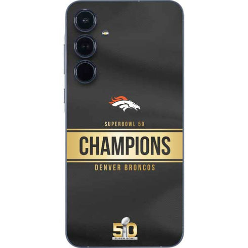 NFL Denver Broncos Super Bowl 50 Champions Black Galaxy A35 5G Skin