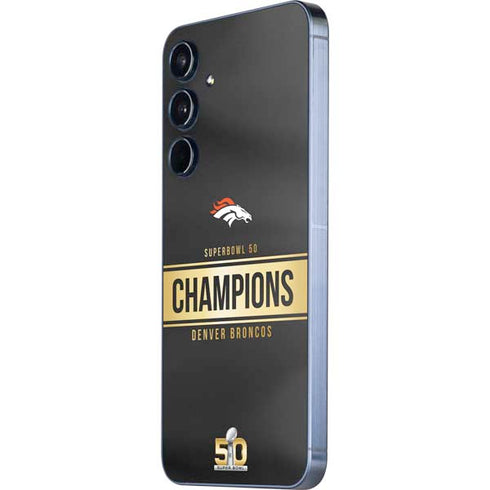 NFL Denver Broncos Super Bowl 50 Champions Black Galaxy A35 5G Skin