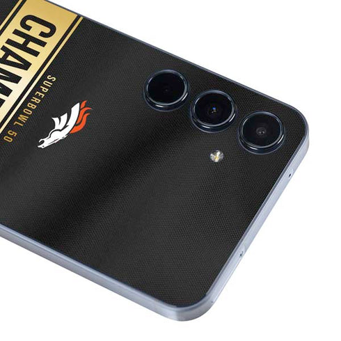 NFL Denver Broncos Super Bowl 50 Champions Black Galaxy A55 5G Skin