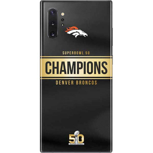 NFL Denver Broncos Super Bowl 50 Champions Black Galaxy Note 10 Plus Skin