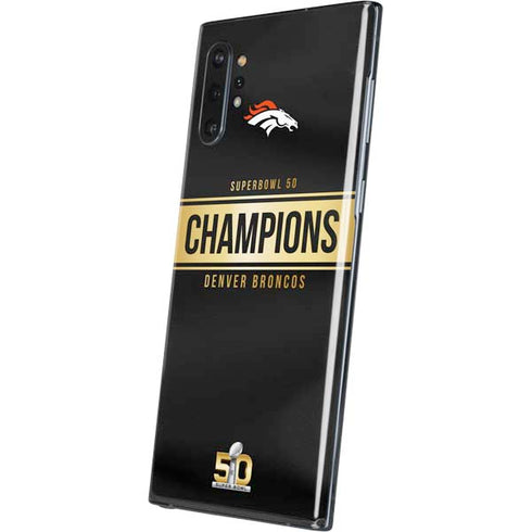 NFL Denver Broncos Super Bowl 50 Champions Black Galaxy Note 10 Plus Skin