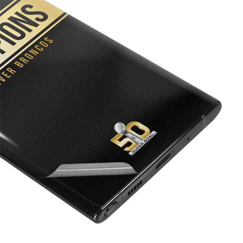 NFL Denver Broncos Super Bowl 50 Champions Black Galaxy Note 10 Plus Skin