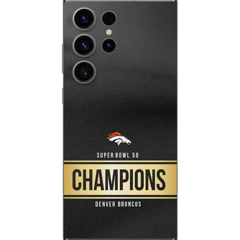 NFL Denver Broncos Super Bowl 50 Champions Black Galaxy S25 Ultra Skin