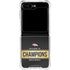 NFL Denver Broncos Super Bowl 50 Champions Black Galaxy Z Flip6 Clear Case