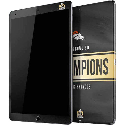NFL Denver Broncos Super Bowl 50 Champions Black iPad Skins
