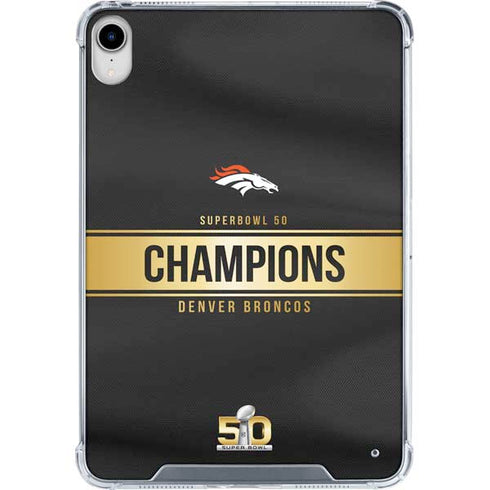 NFL Denver Broncos Super Bowl 50 Champions Black iPad 11th Gen (2025) Clear Case